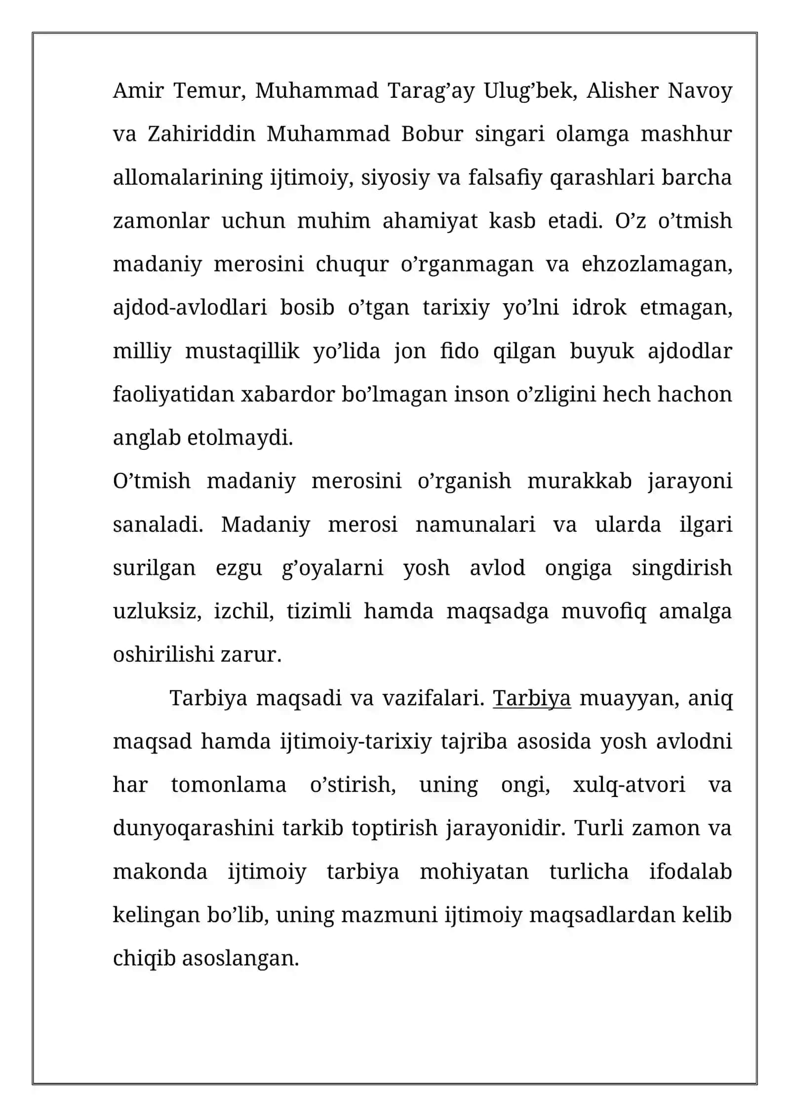 Tarbiya mazmuni, maqsadi va vazifalari 3