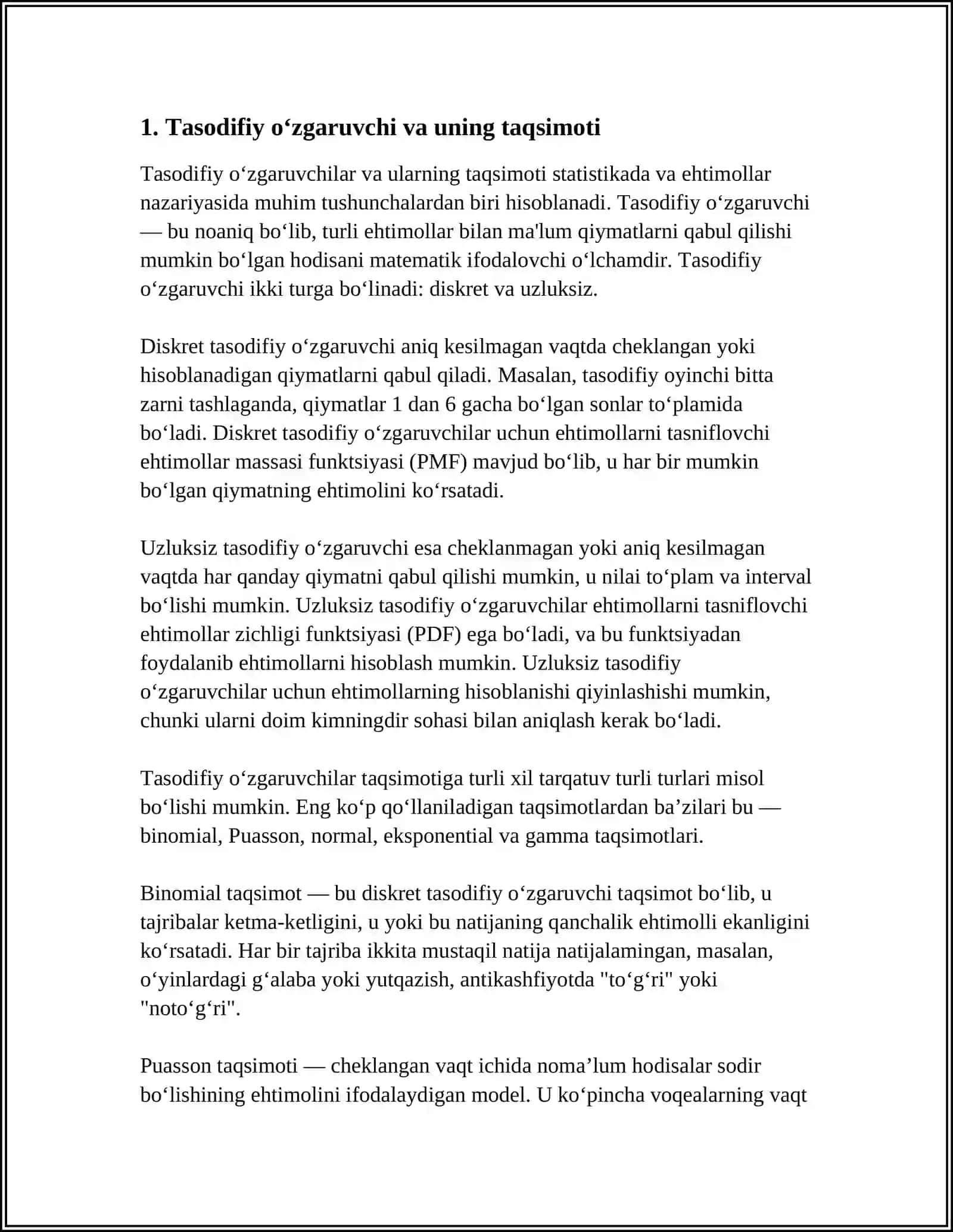 STATISTIK FUNKSIYALAR 3