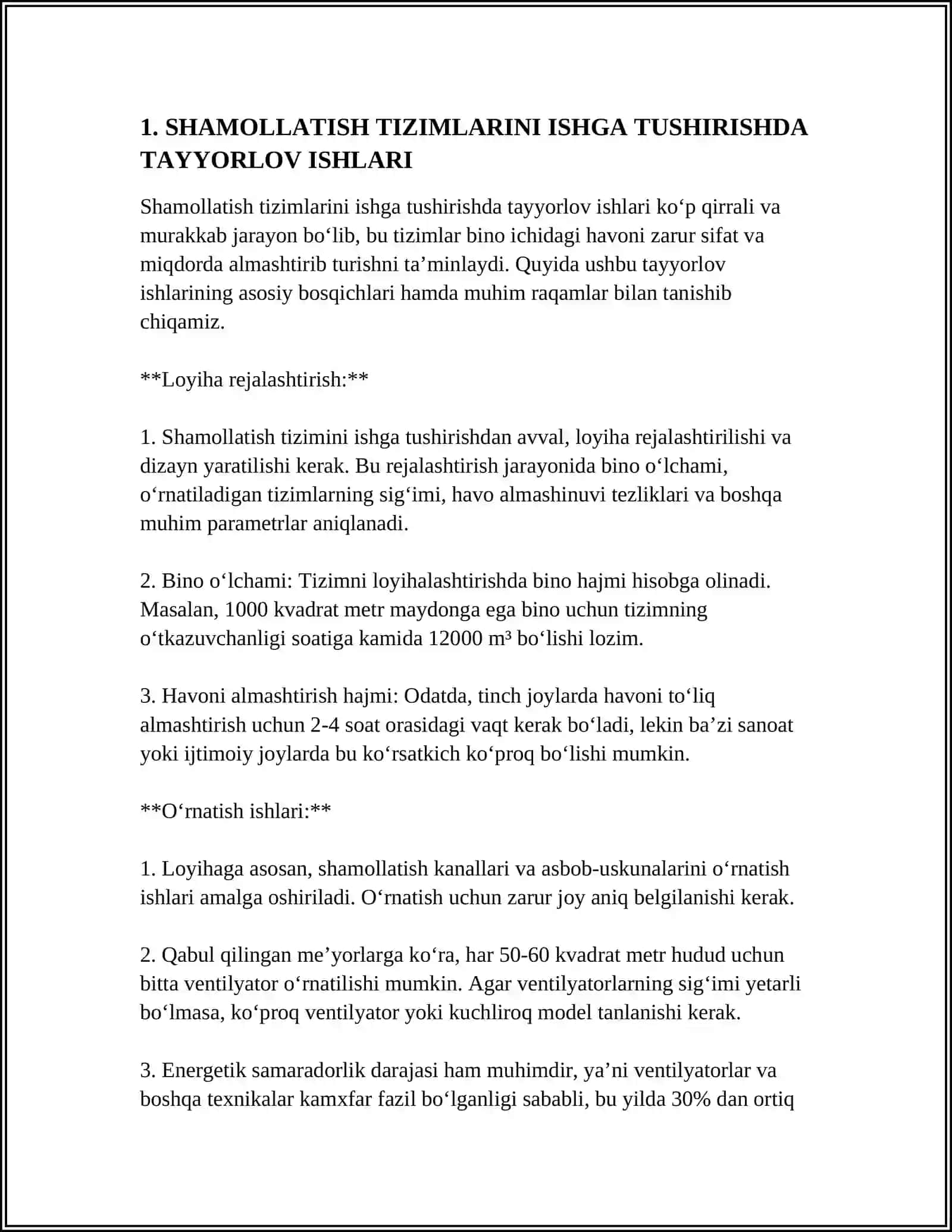 SHAMOLLATISH TIZIMLARINI ISHGA TUSHIRISH SXEMALARI 3