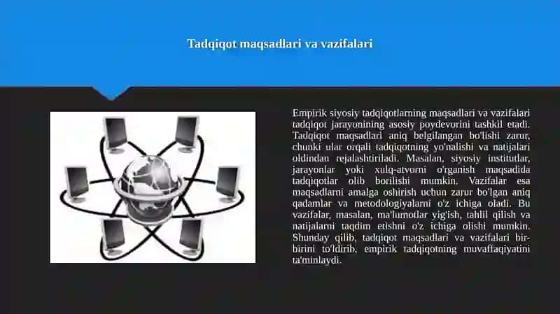 Empirik siyosiy tadqiqotlarning tashkiliy jihatlari. 3