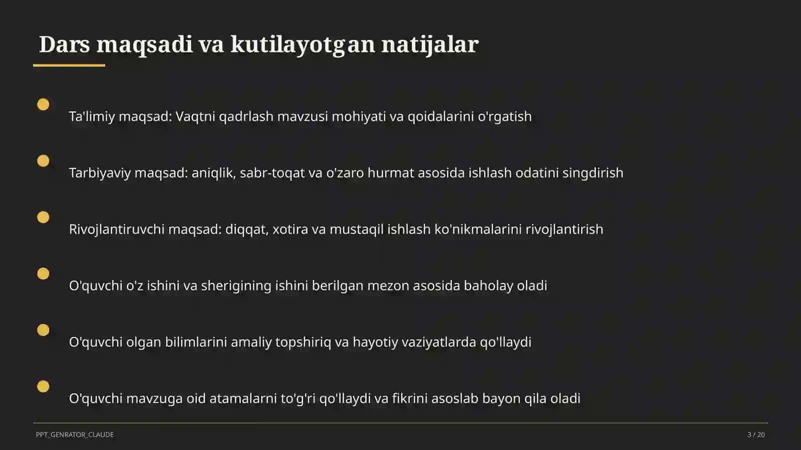 Vaqtni qadrlash (4-sinf) 3