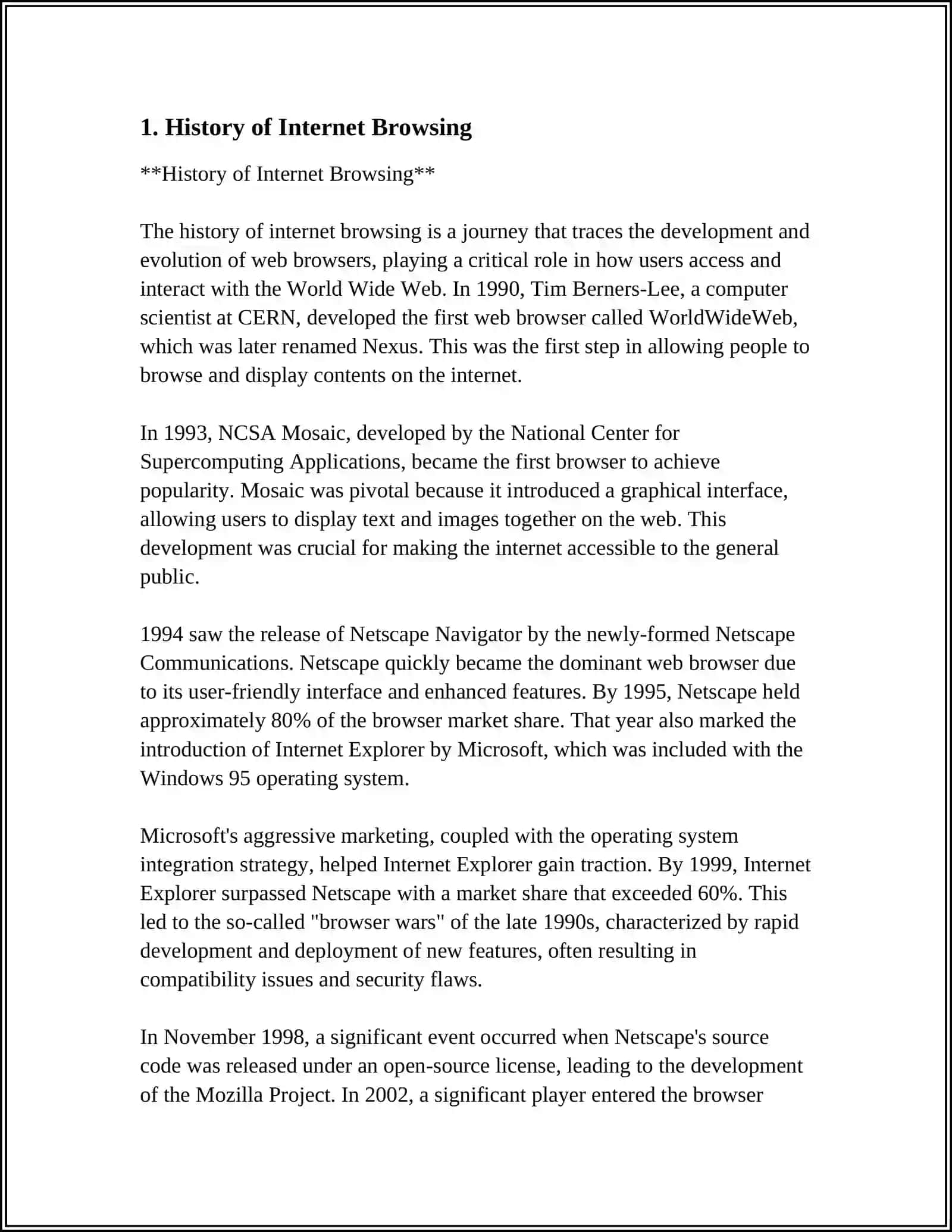 History of Internet Browsing 3