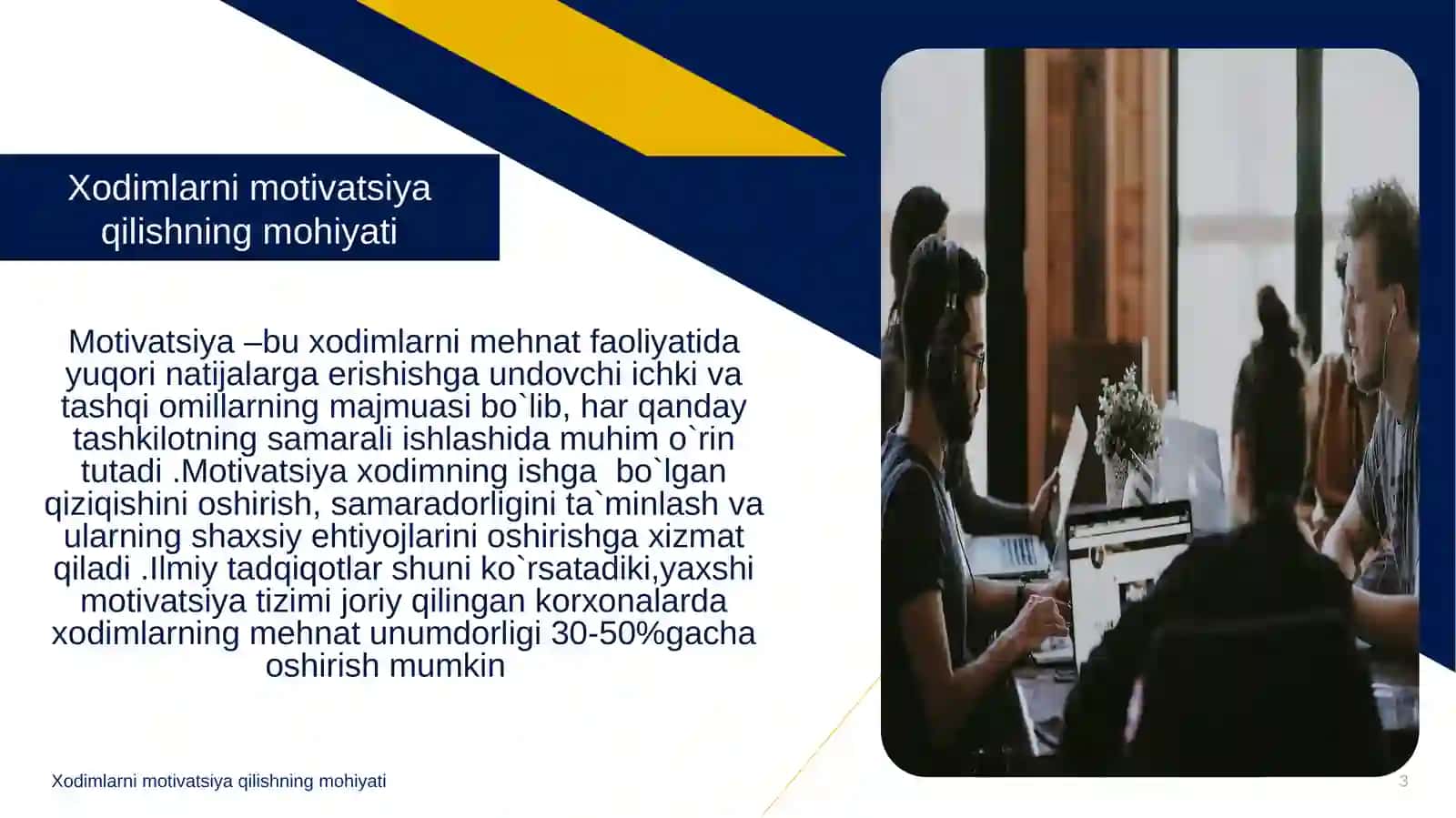 Xodimlarni motivatsiya qilish va rag’batlantirish usullari 3