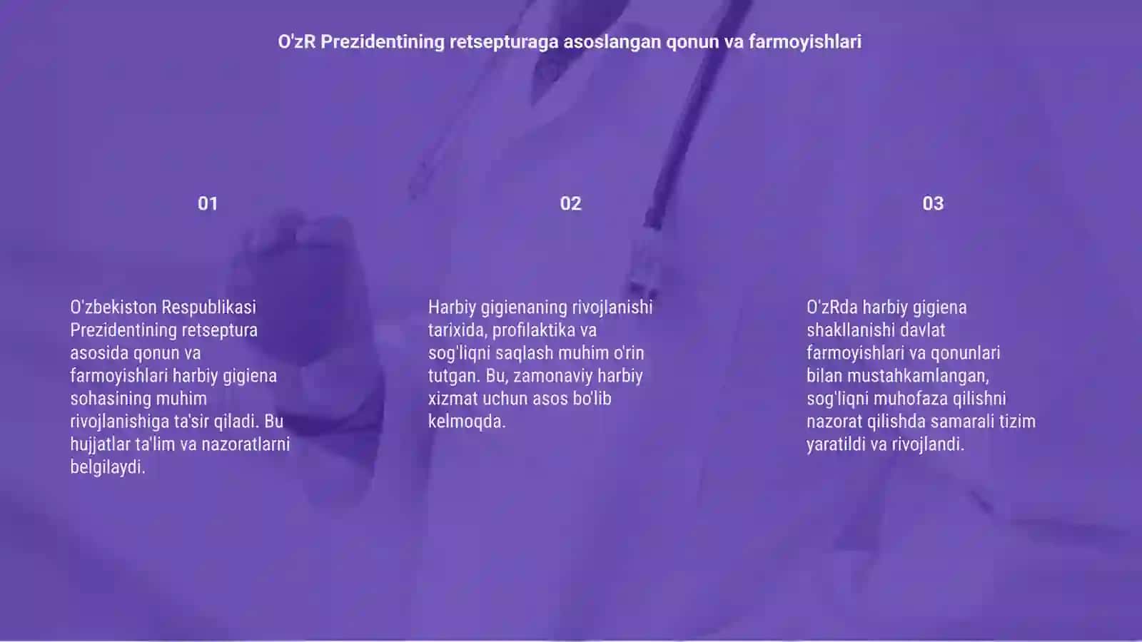 Harbiy gigienaning rivojlanish tarixi 3