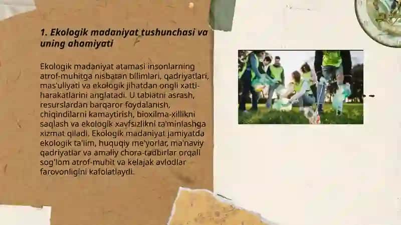 Ekologik madaniyatni shakillantirish 3