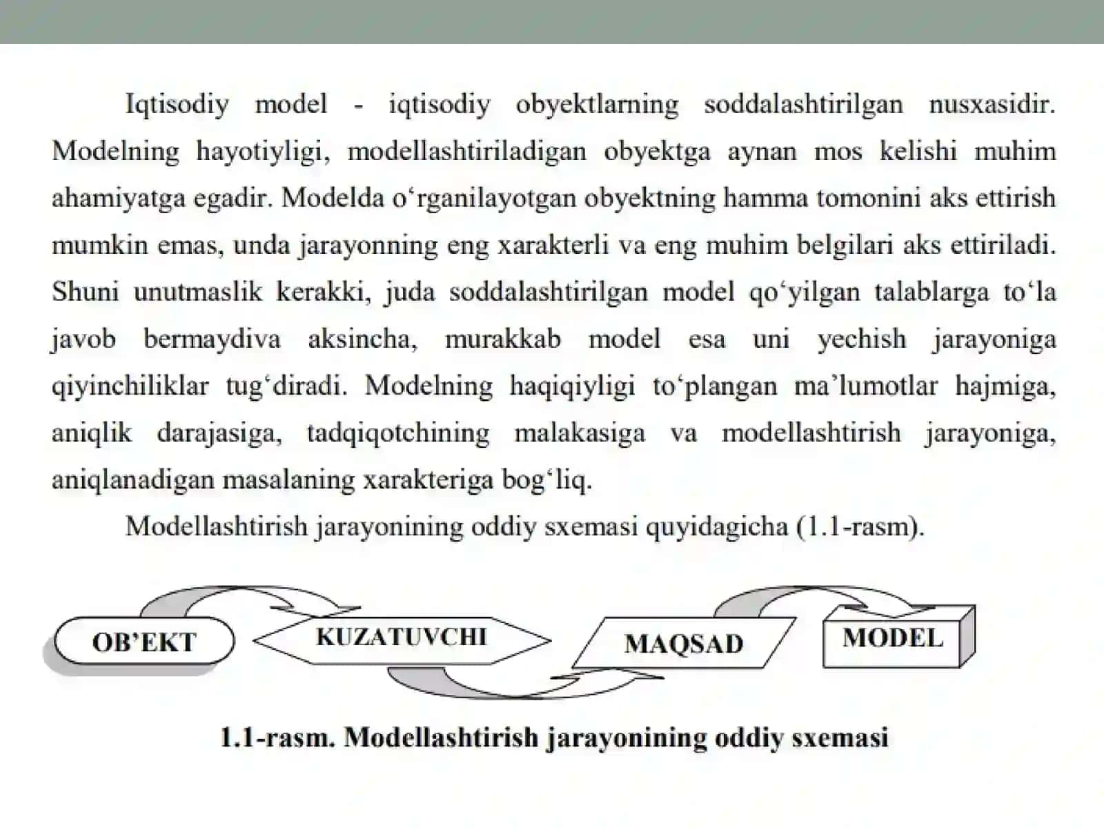 Model va modellashtirish tushunchalari 3
