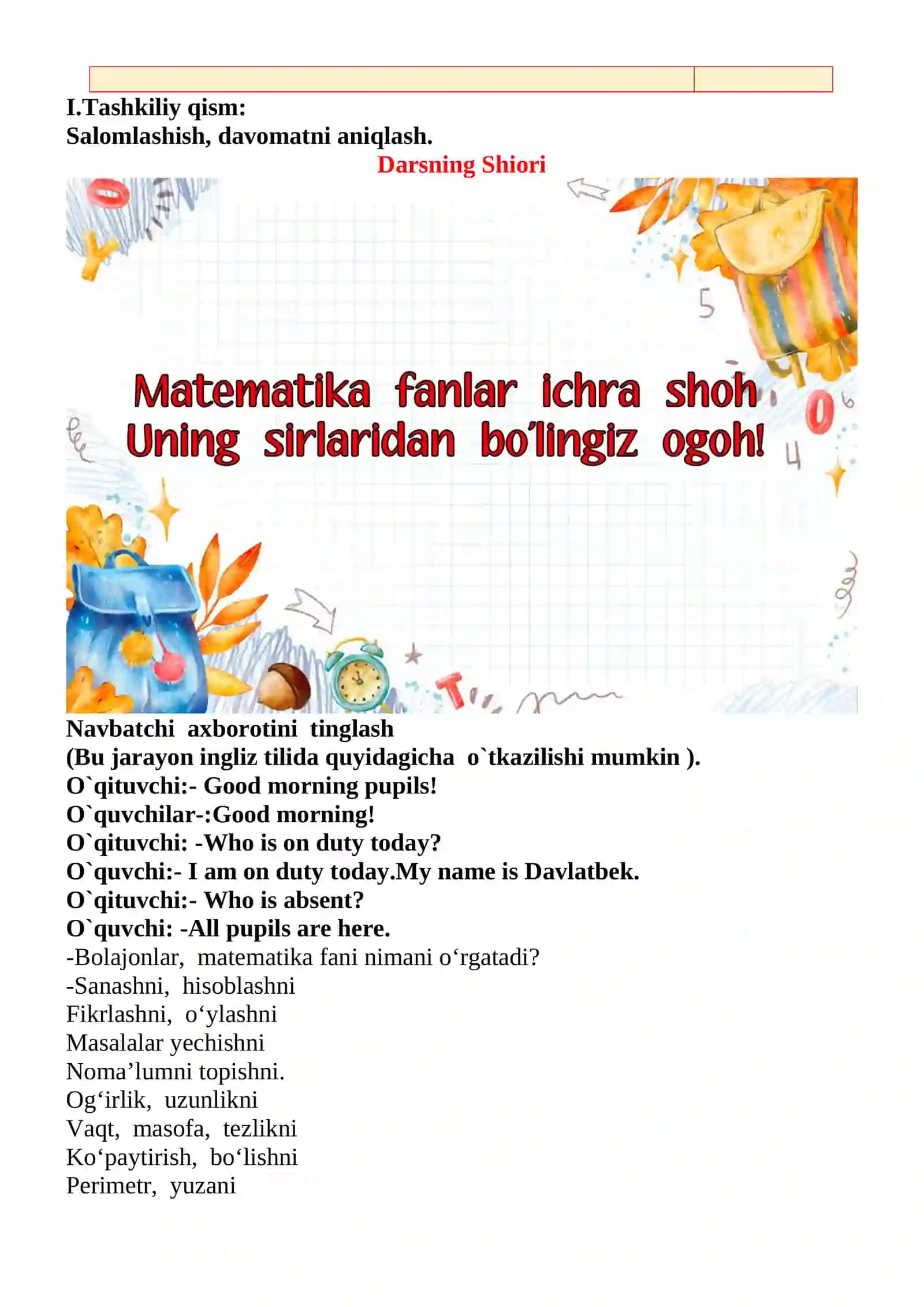 Sonni 5 ga bo'lish mavzusida 2-sinf matematika fanidan dars ishlanmasi 3