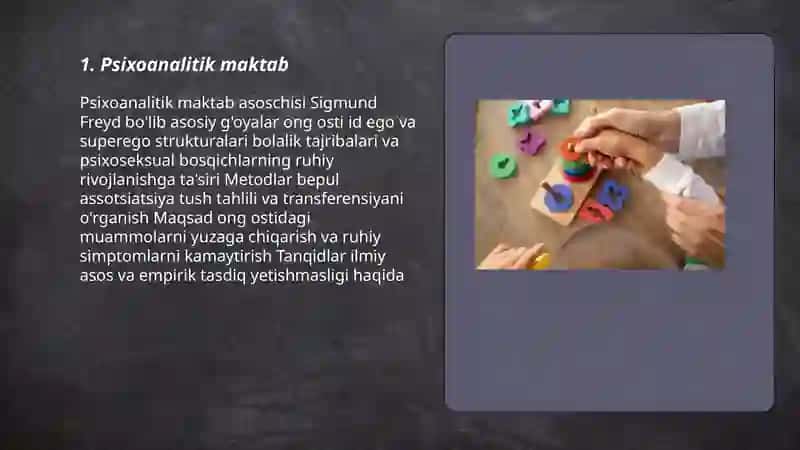 PSIXOLOGIK MAKTABLAR 3