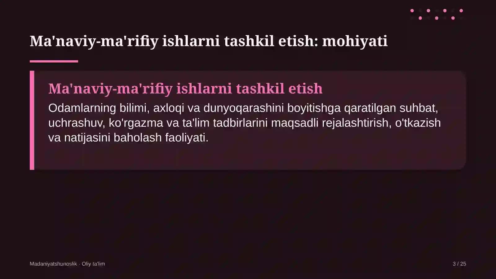 Yo'l xo'jaligida ma'naviy-ma'rifiy ishlarni tashkil etish 3