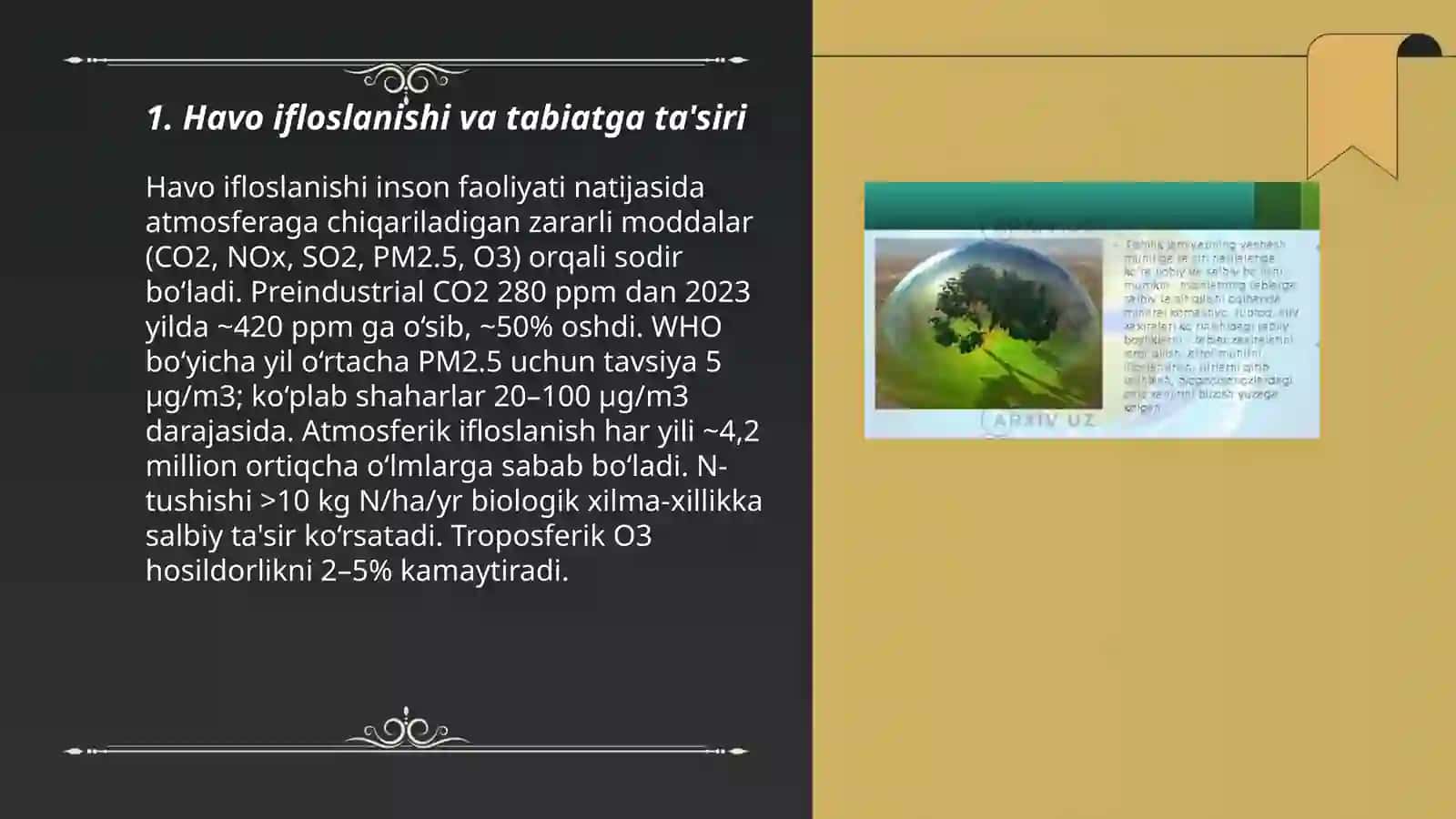 Inson faoliyatining tabiatga ta'siri va uning javobi 3