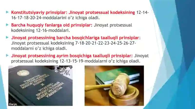 Jinoyat protsessual kodeksining 20-moddasi va prinsiplari 3