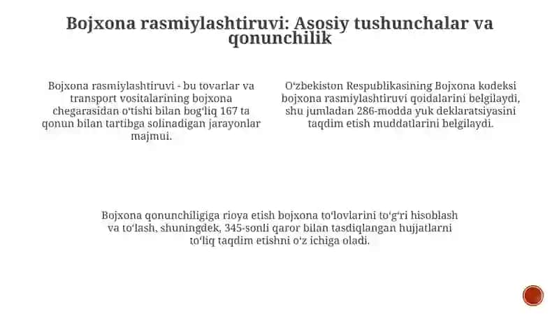 Bojxonarasmiylashtiruvi va uning bosqichlari 3