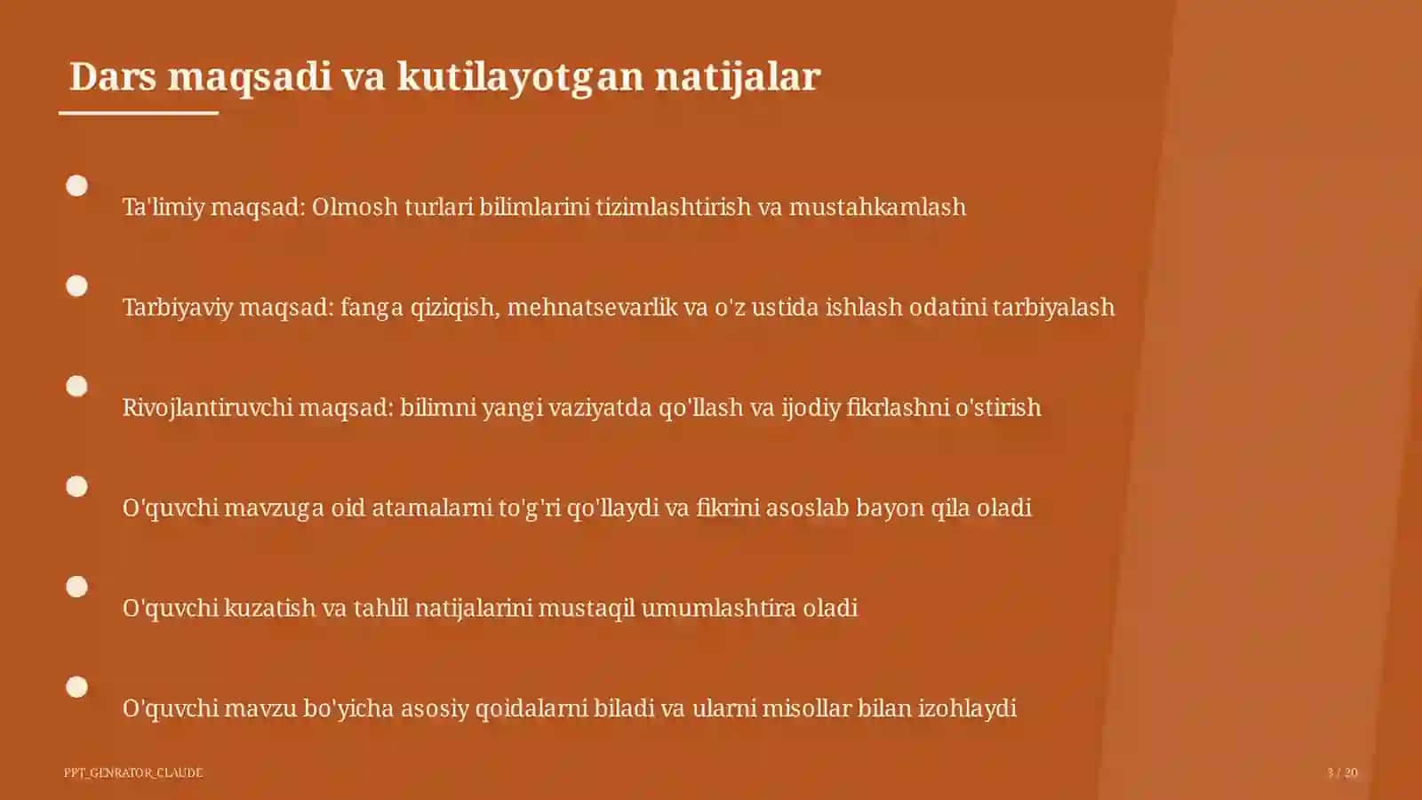 Olmosh turlari (6-sinf) 3