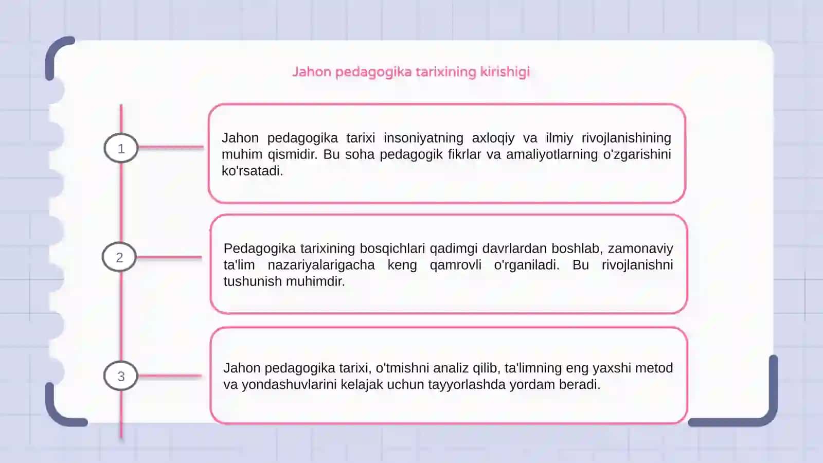 Jahon pedagogika talimotlar tarixi 3