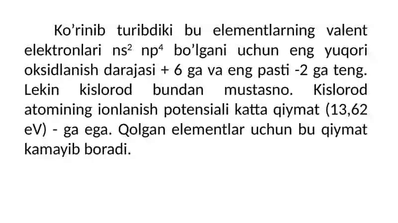 Davriy sisemaning oltinchi gurux elementlari 3
