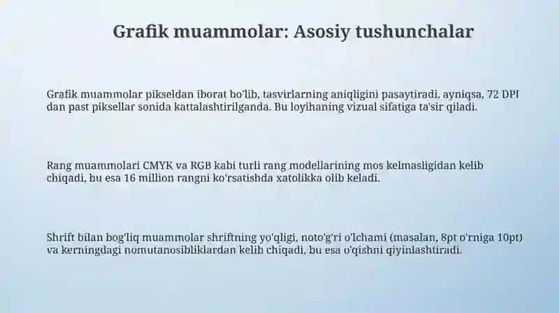 Grafik muammolar: Asosiy tushunchalar 3