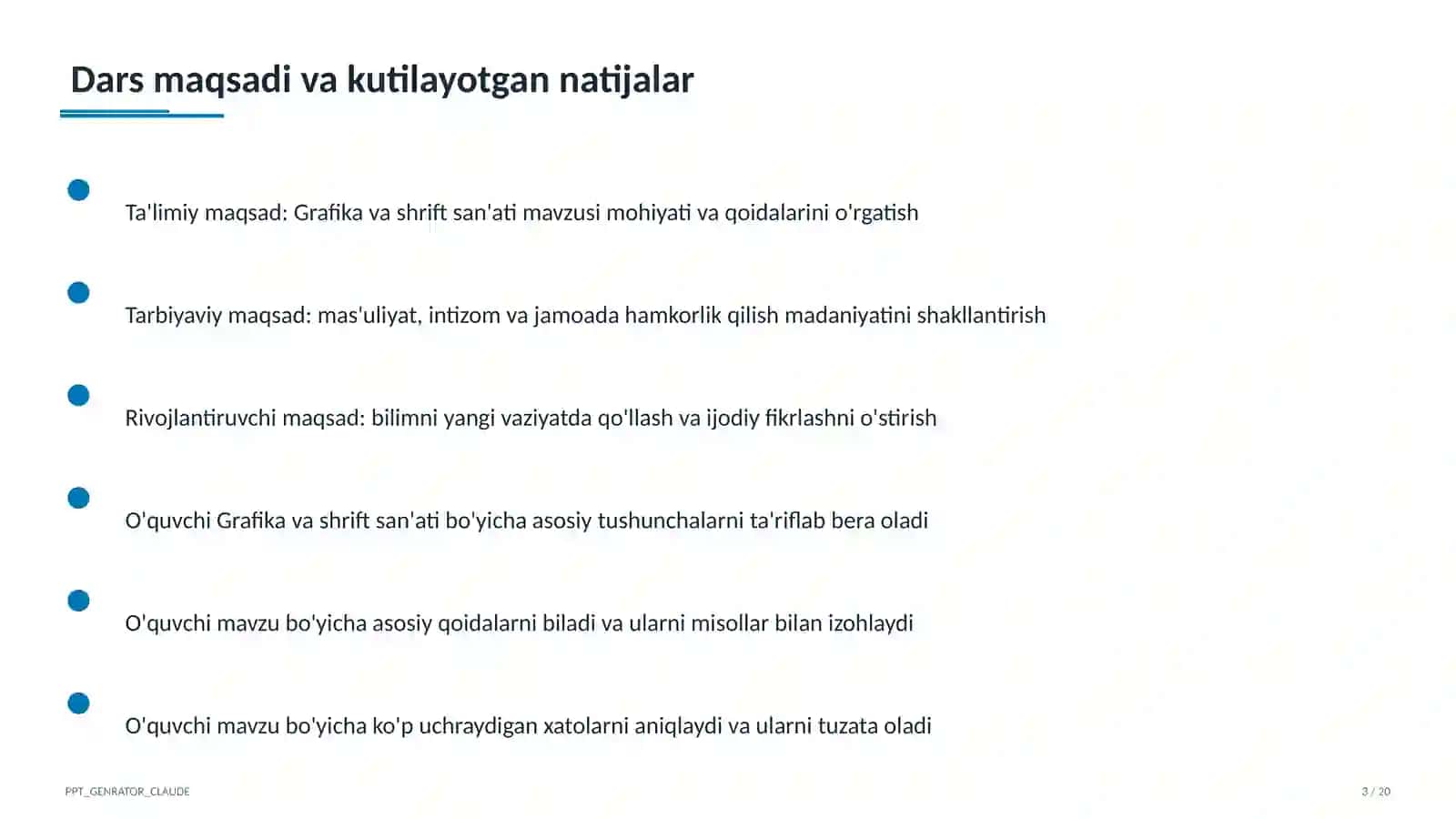Grafika va shrift san'ati (6-sinf) 3