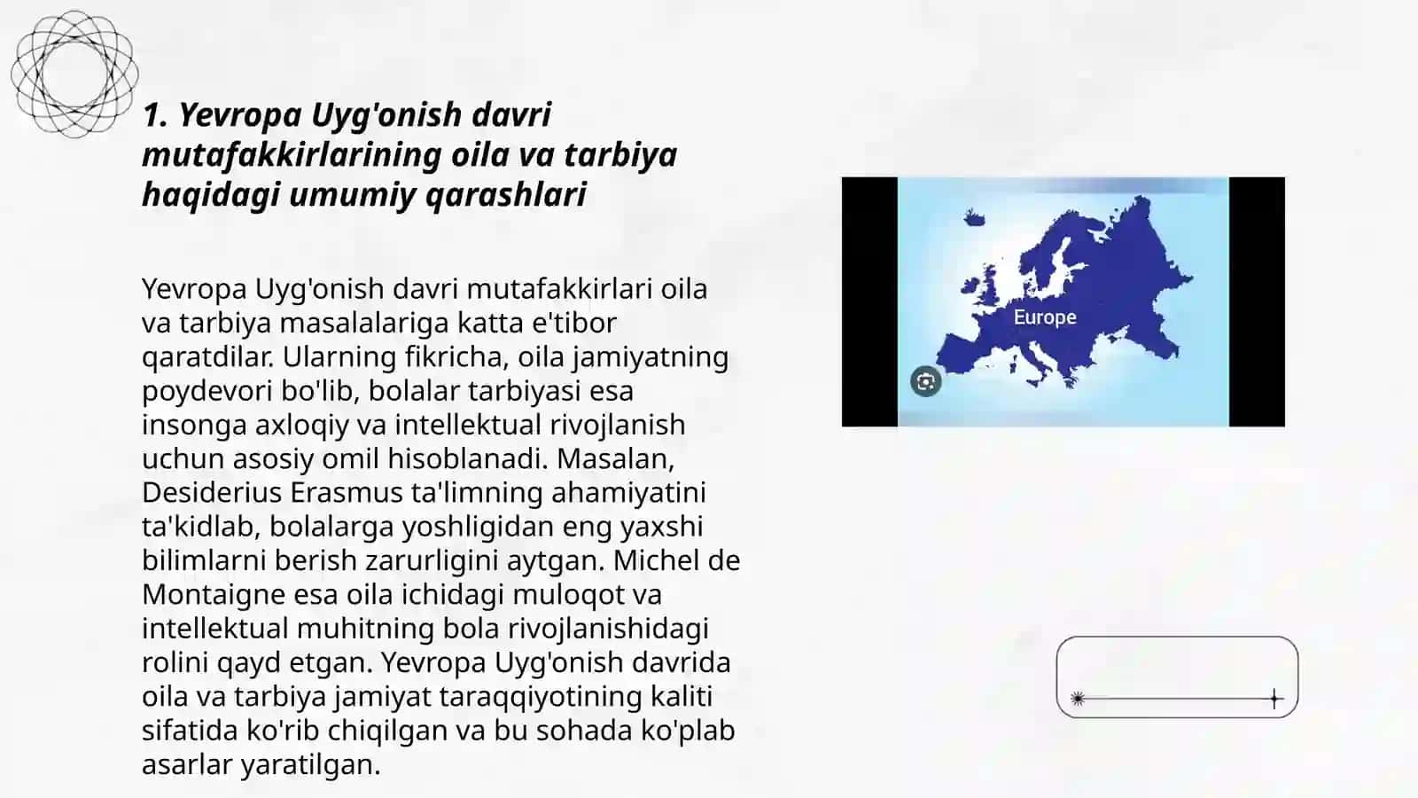 Yevropa Uyg'onish davri mutafakkirlari asarlarida oila tarbiyasi masalalarining yoritilishi 3