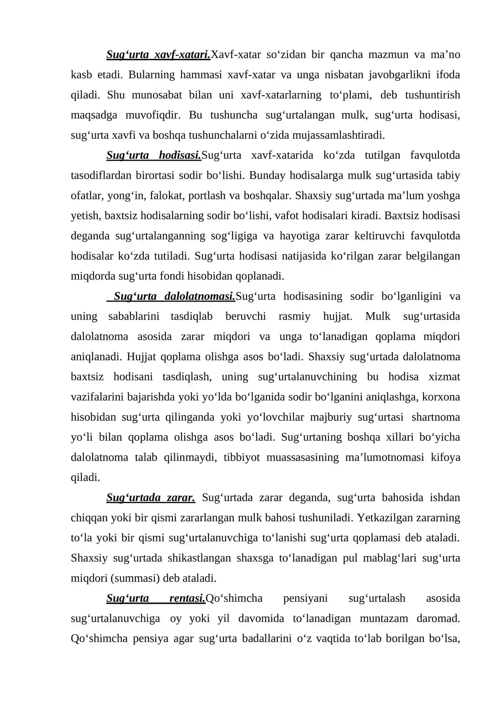 Sug’urta atamalari 3