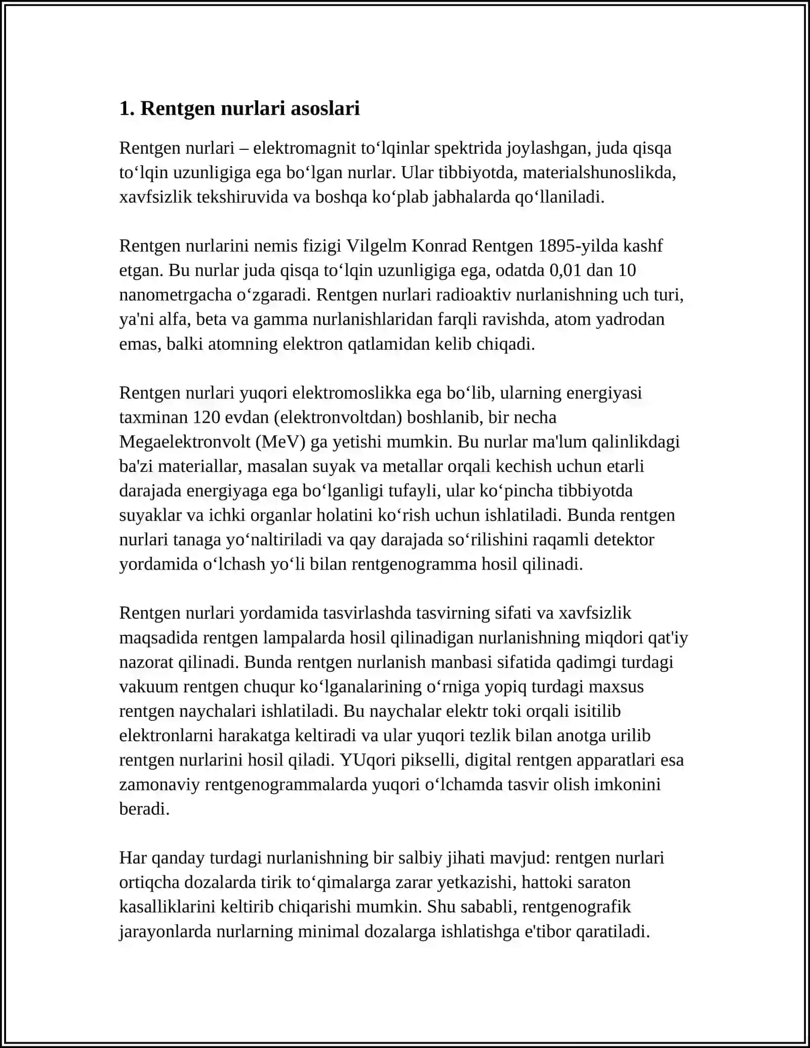 RENTGEN SPEKTROSKOPIYA.MOLEKULYAR SPEKTROSKOPIYA 3