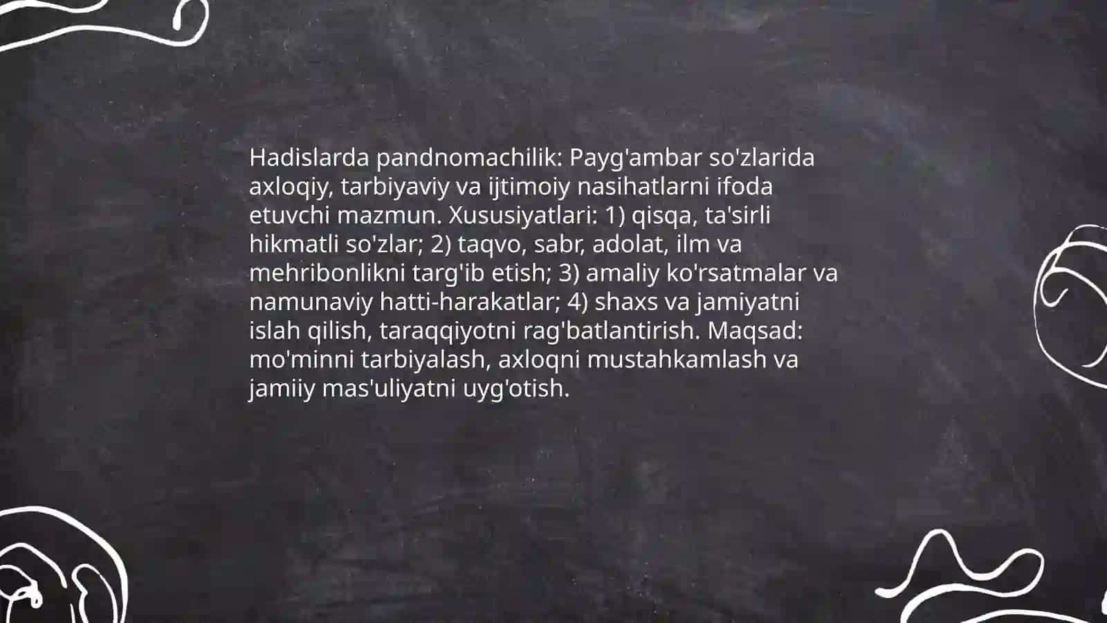 Hadislarning pandnomachilikni yuzga keltirishi va taraqqiyot siri 3
