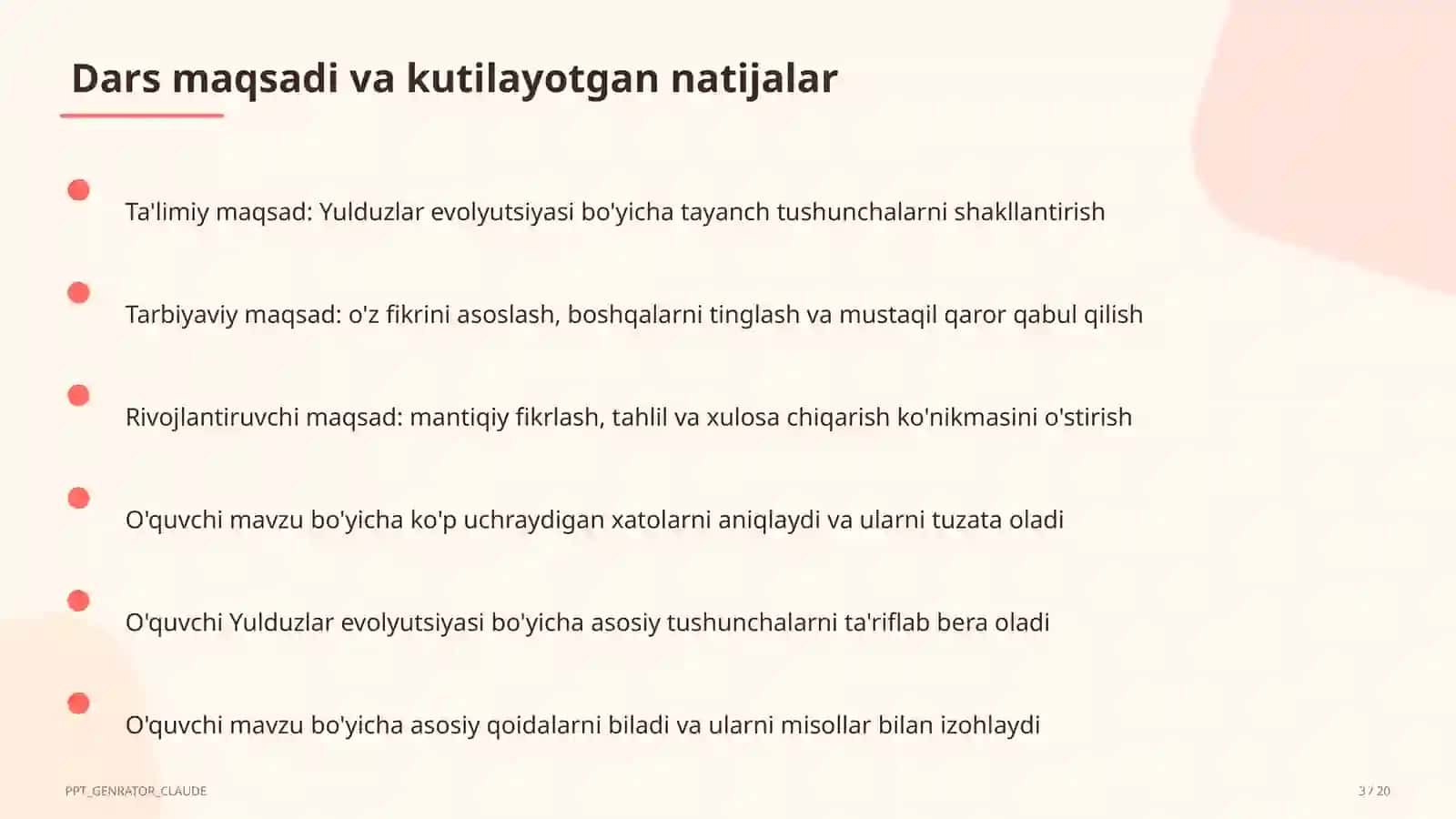 Yulduzlar evolyutsiyasi (11-sinf) 3