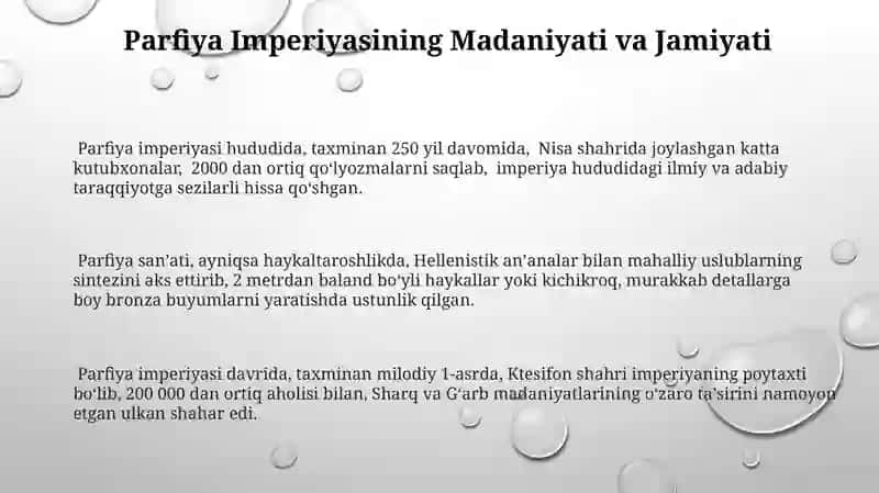 Parfiya Imperiyasining Tarixi 3