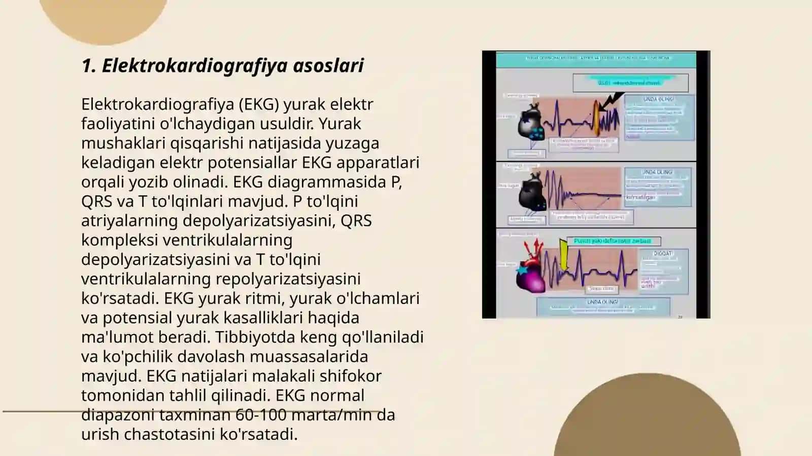 Elektrokardiografiya usuli bilan yurak parotlari va arifmiyalarini tekshirish 3