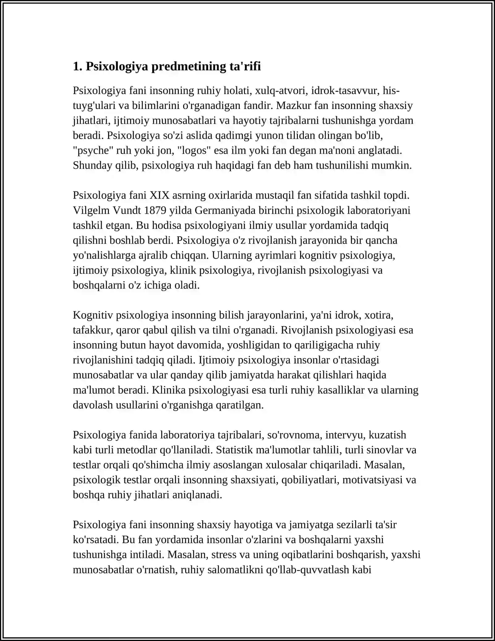 KASB PSIXOLOGIYASINING PREDMETI, VAZIFALARI VA AMALIY SOHALARI 3