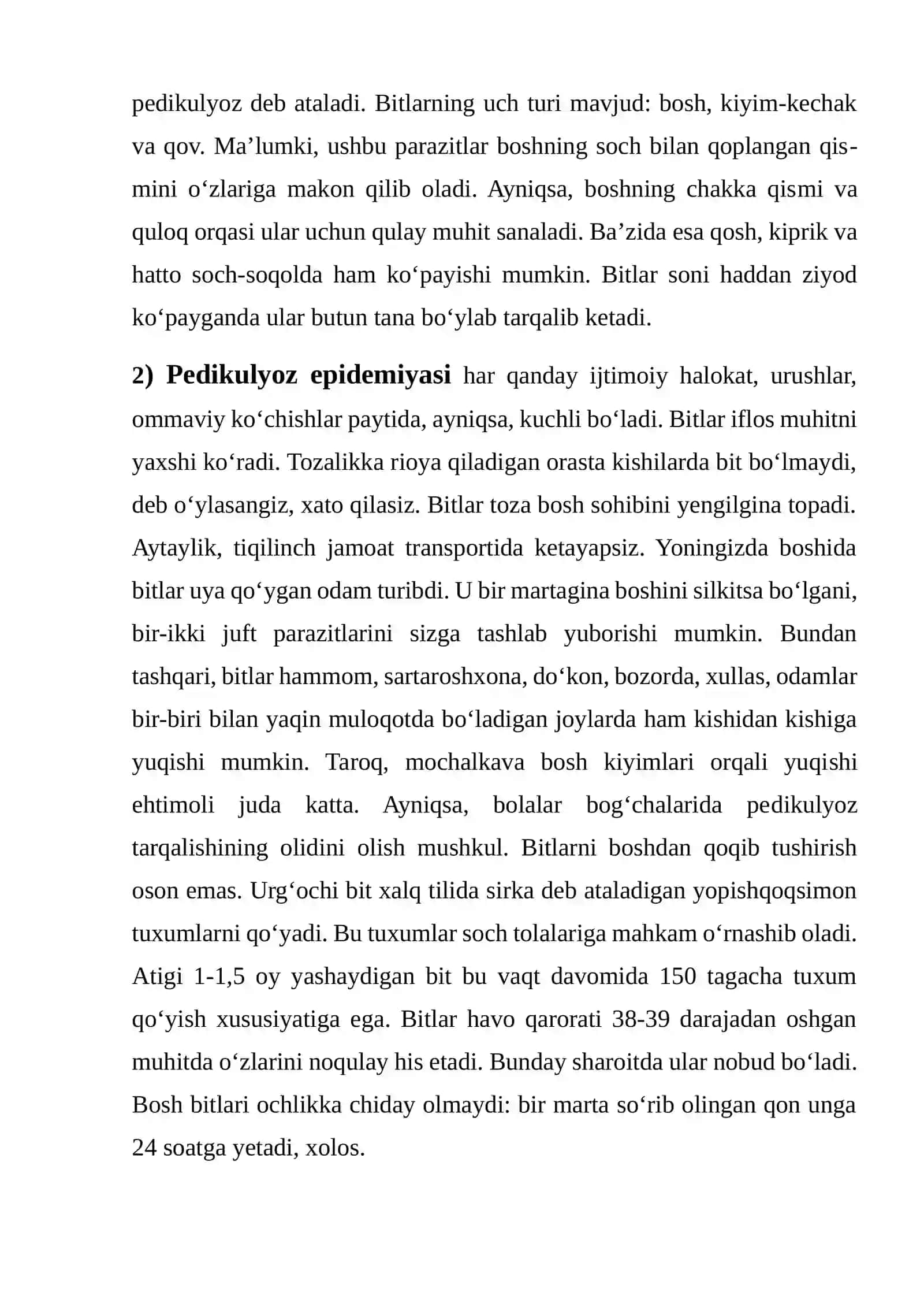 Pedikulyoz haqida tushuncha 3