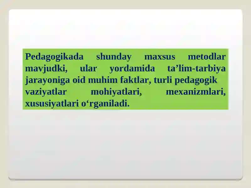Metod shakllantirish 3