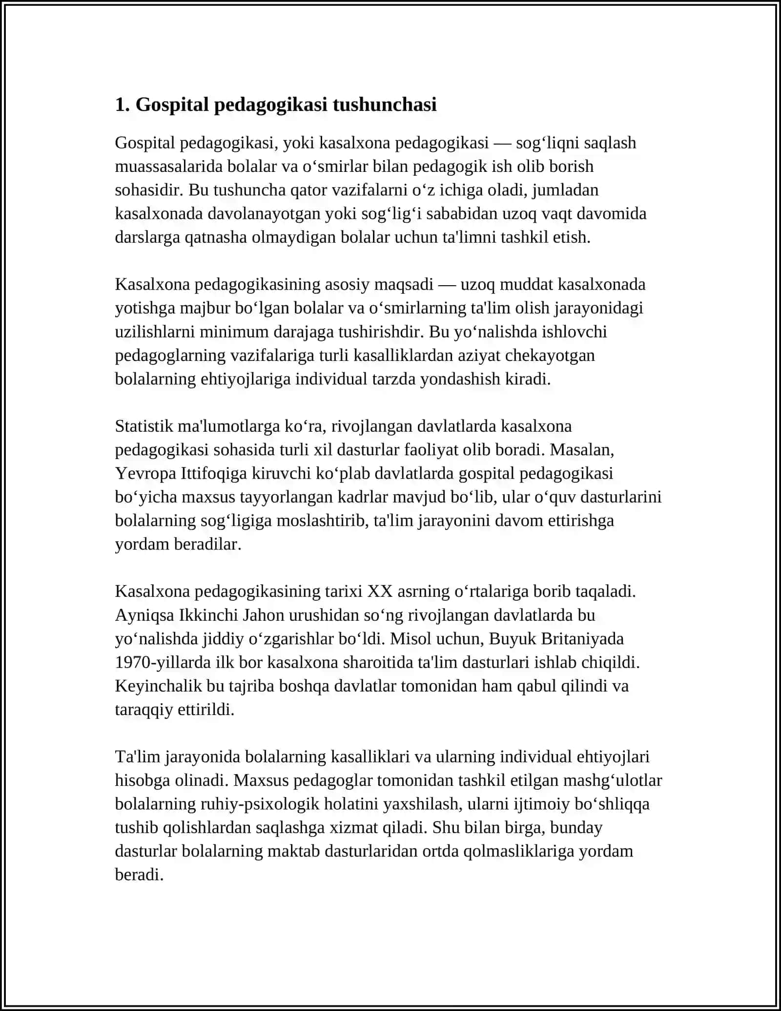 GOSPITAL PEDAGOGIKA: TUSHUNCHA, MAQSAD VA VAZIFALAR-SELMA BLAIR 3