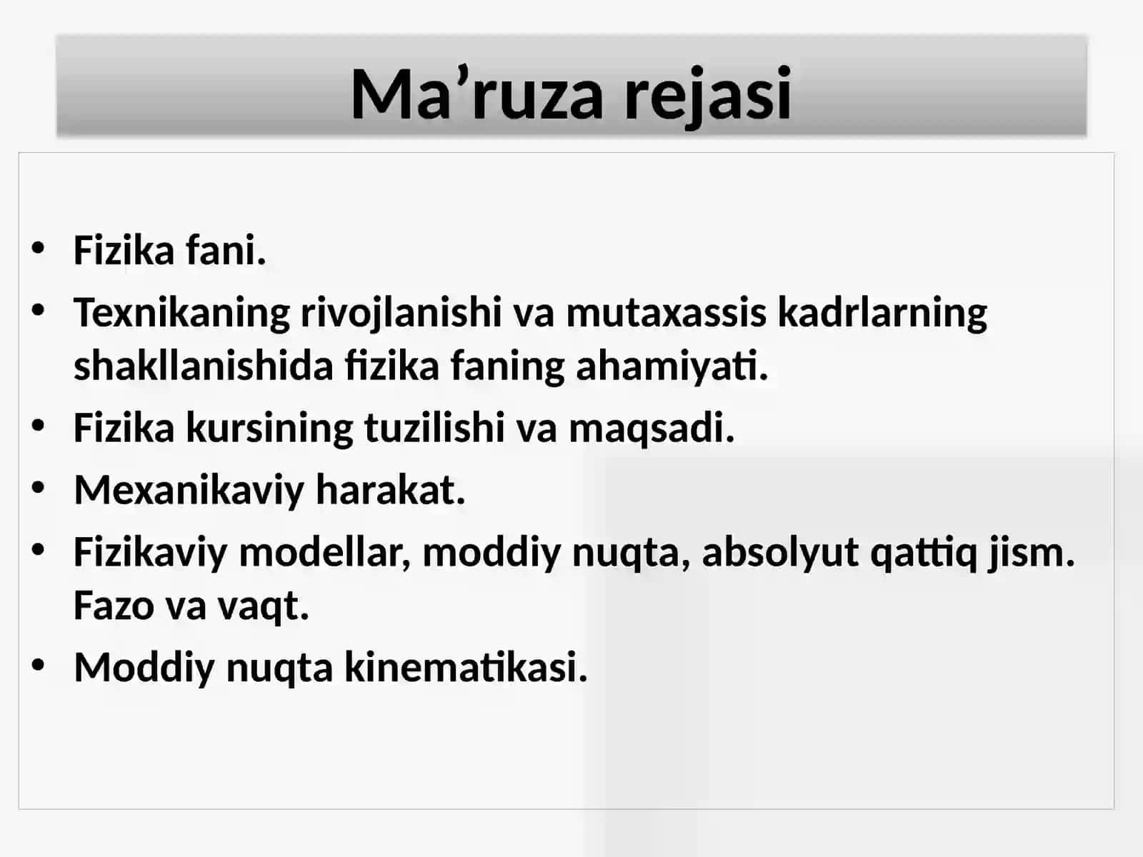 FIZIKA fanining amaliyotda qo‘llanilishi 3