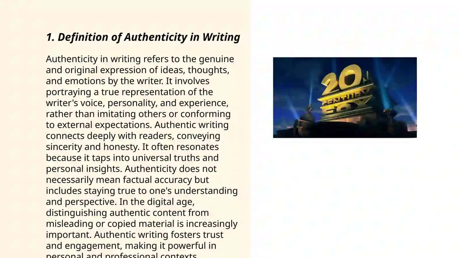 Authenticity in Writing 3