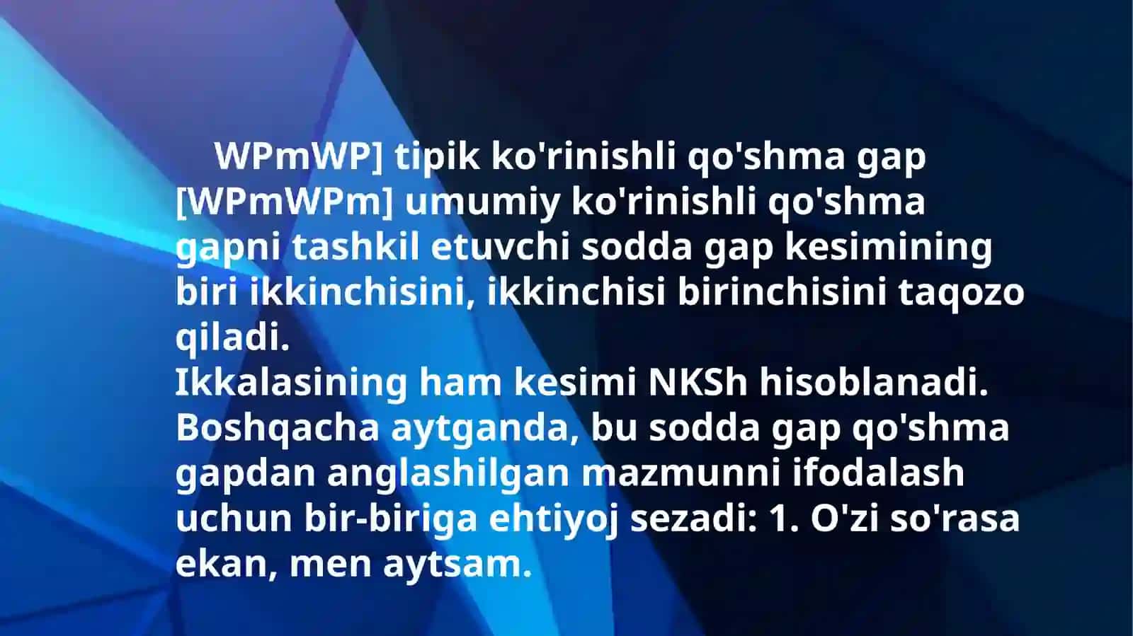 Xalq maqollarida mutanosib tarkibli qo'shma gaplar. 3