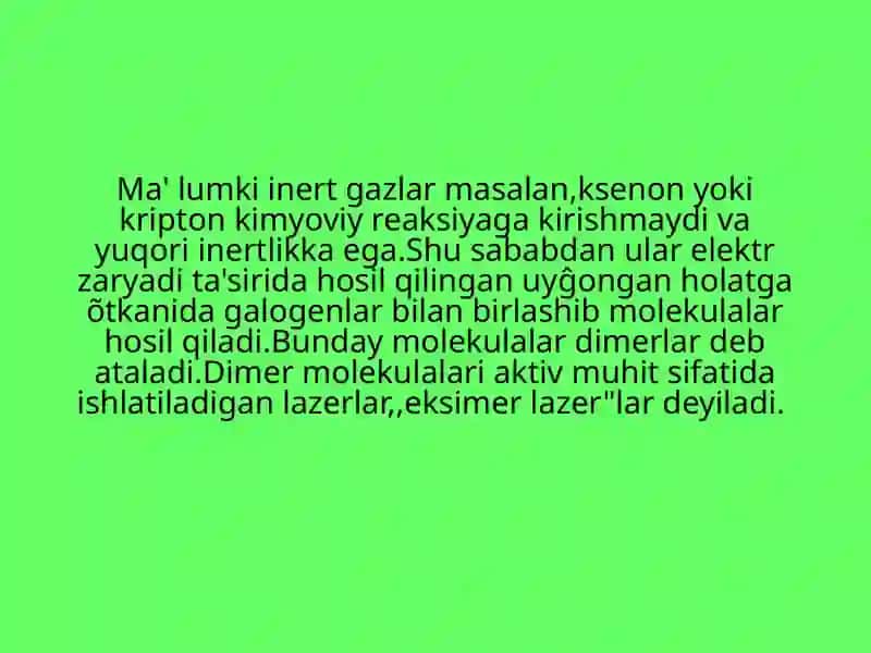 Eksimer lazerlar va ulardan foydalanish sohalari 3