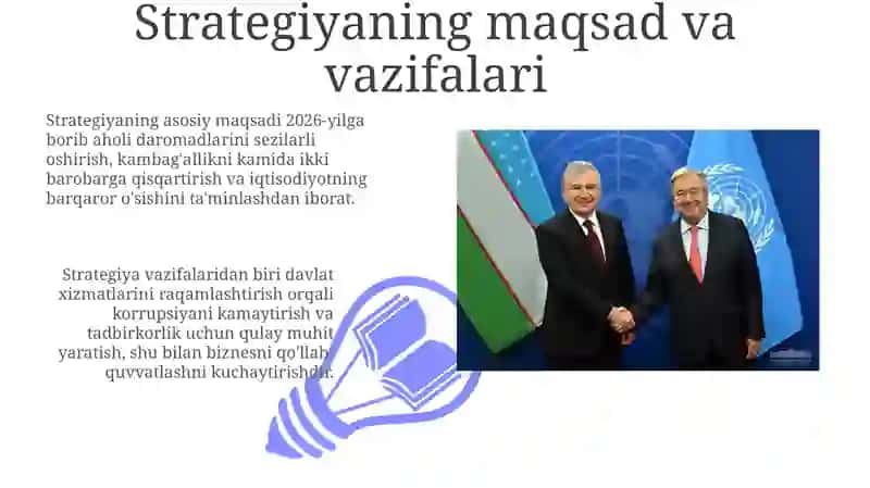 Yangi O'zbekiston taraqqiyot strategiyasi: maqsad va vazifalar 3