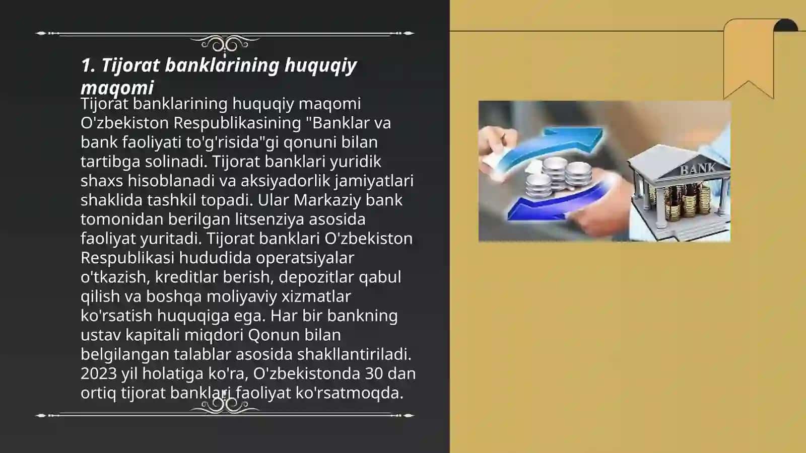 Tijorat banklari faoliyatini tashkil qilishning huquqiy asoslari 3