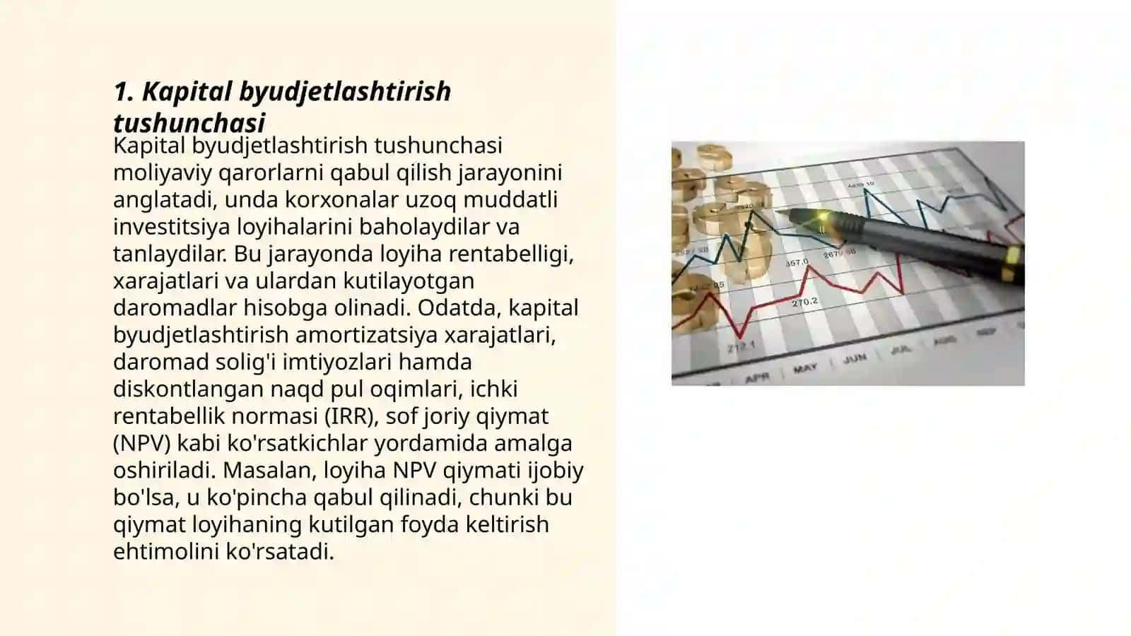 Kapital byudjetlashtirish usullari 3