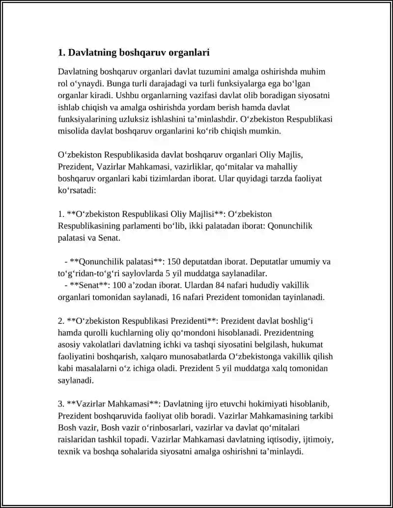 Davlatning Tashkilot Sifatida Vazifalari va Funksiyalari 3