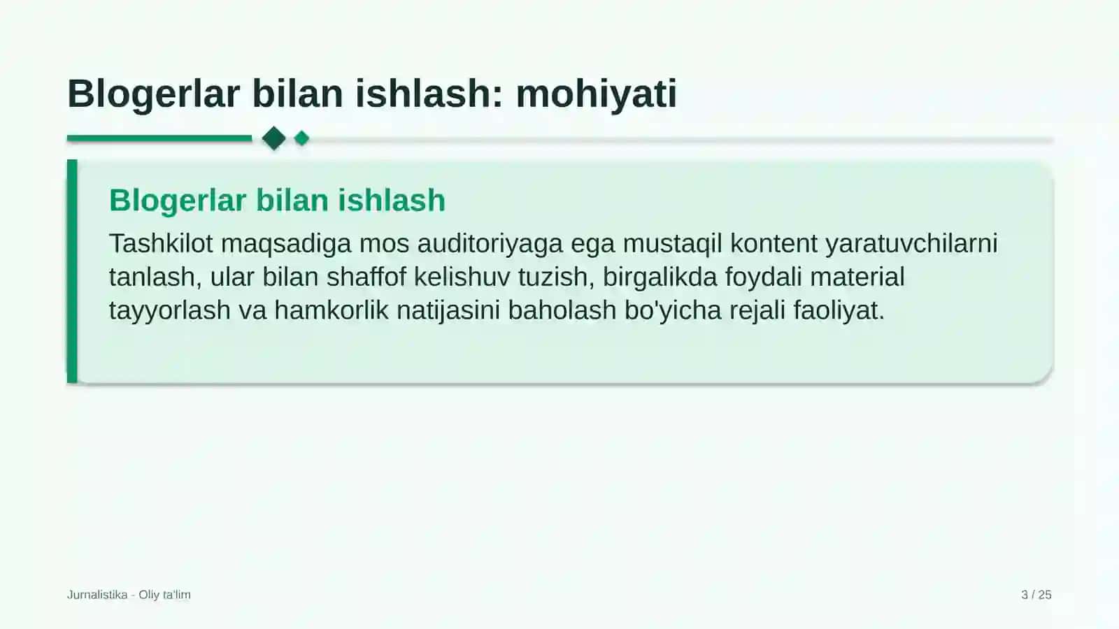 Energetika ta'mirlash korxonalarida blogerlar bilan ishlash 3