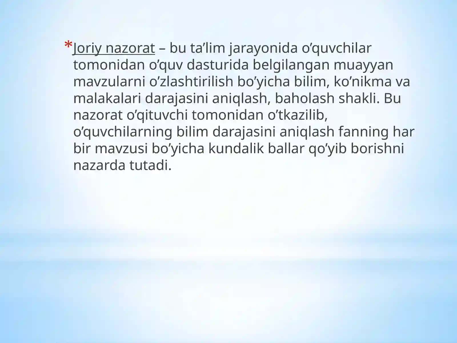 O'quv faoliyati natijalarini hisobga olish turlari, shakl va metodlari 3