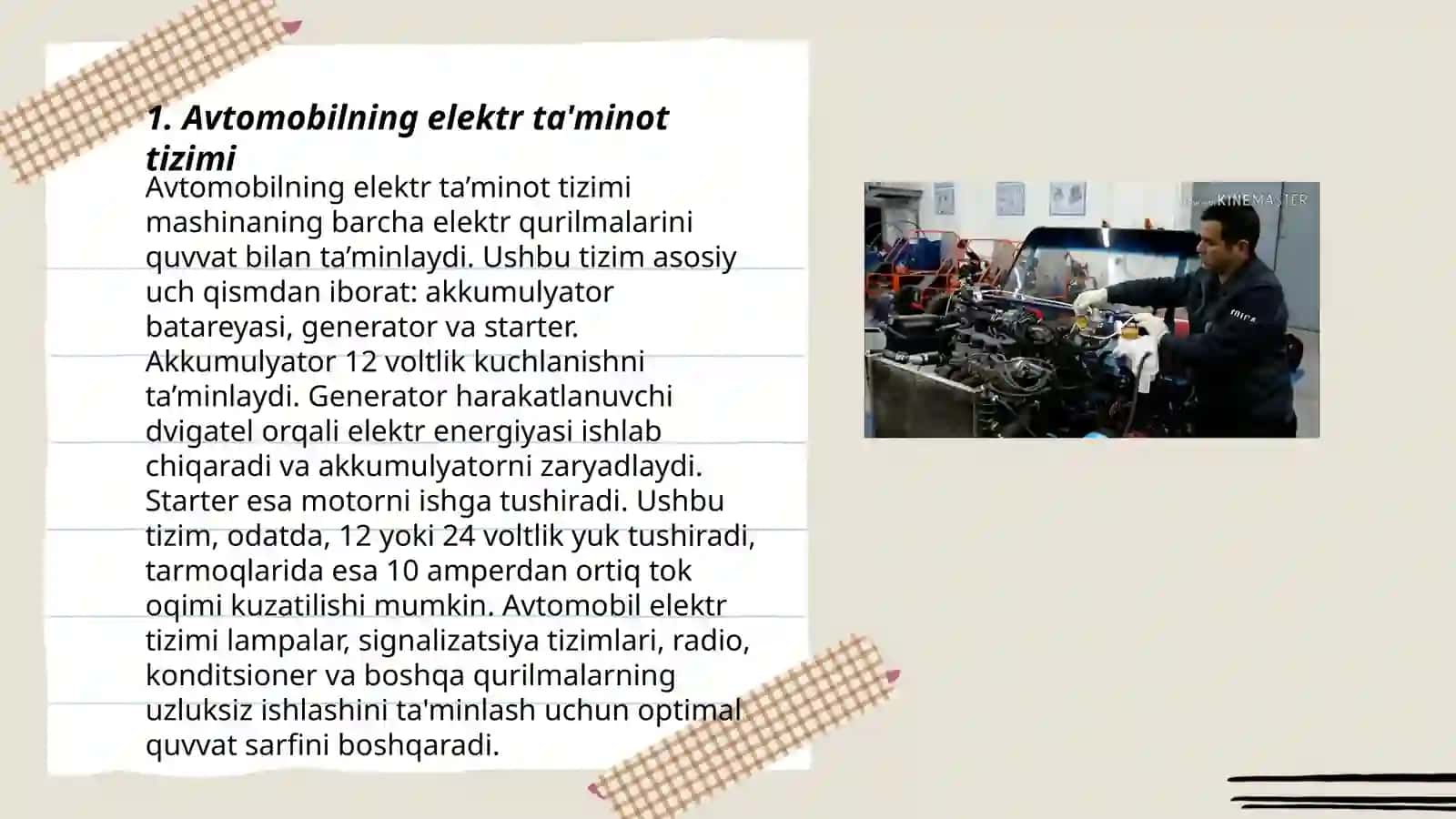 Avtomobilning elektr ta'minot tizimi 3