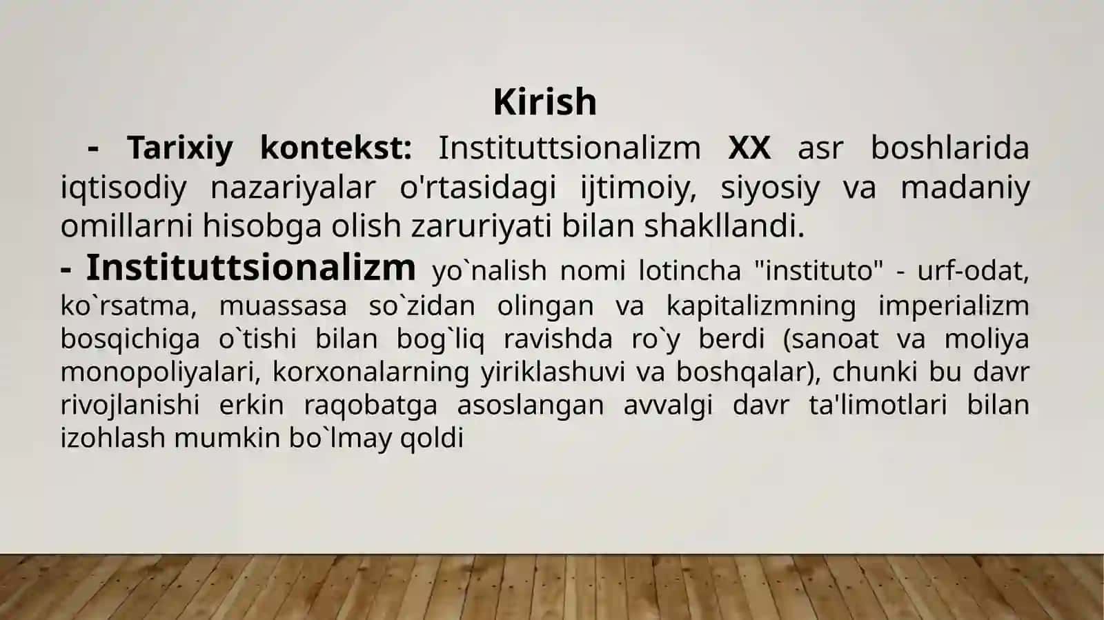 Institutsionalizm 3