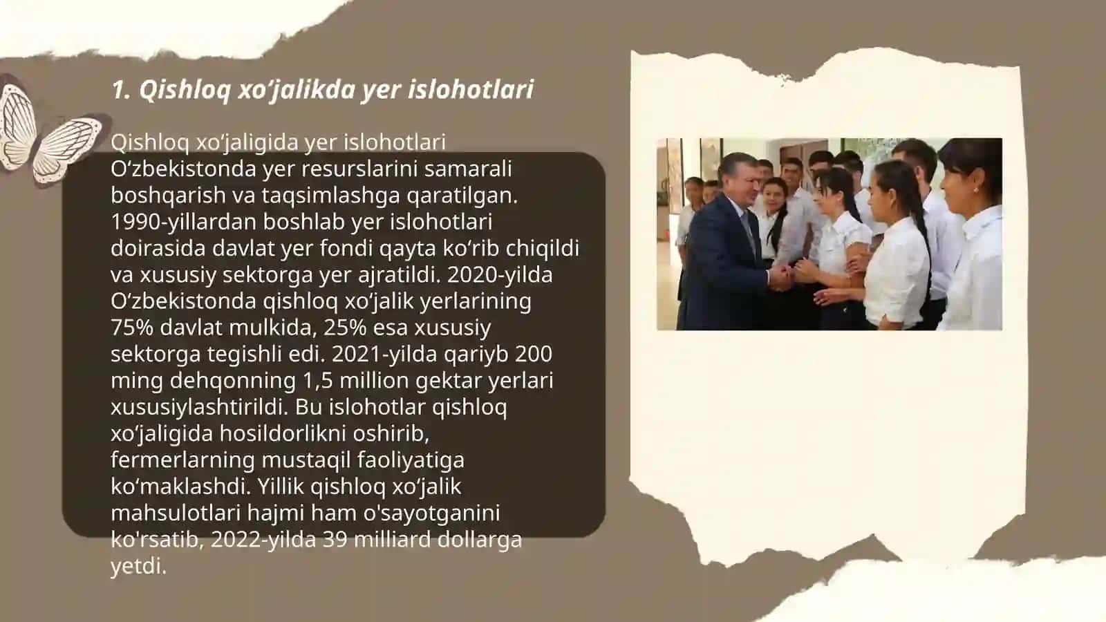 Mustaqillik yillarida qishloq xoʻjalik va sanoat sohasidagi oʻzgarishlar 3