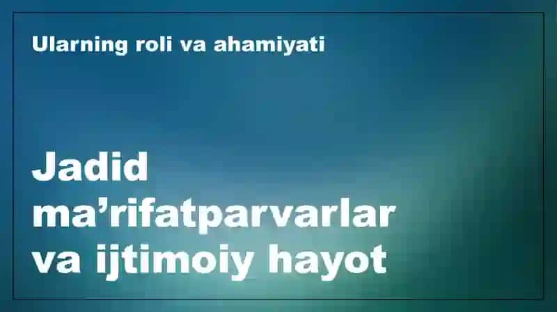 Òzbekistondagi Jadidchilik 3