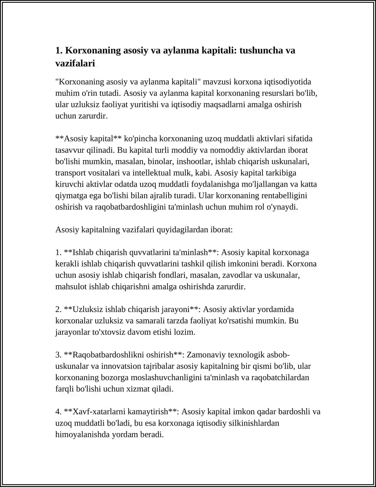 KORXONANI ASOSIY VA AYLANMA KAPITALI 3