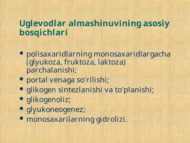 Karbonsuvlar almashinuvi patofiziologiyasi 3