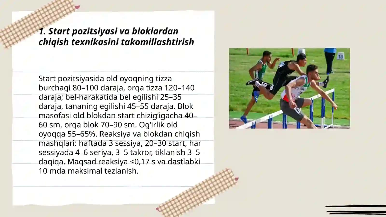 Qisqa masofaga yugurish 60 metrga yugurish texnikasini takomillashtirish 3
