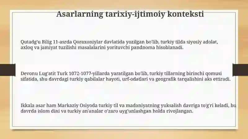 Qutadg'ubilig va Devonulug‘otitturk asarlaribo'yichasotsiolingvistiktahlillar 3
